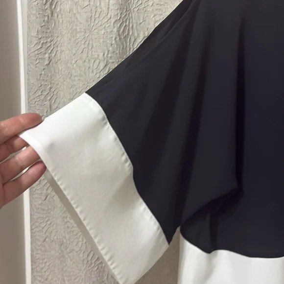 Chico's Two-Tone Black and White Blouse - Picture 2 of 6